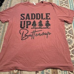 Bella Canvas “Saddle Up Buttercup”Graphic Tee - Dusty Rose